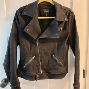 Liverpool Black Denim Moto Jacket